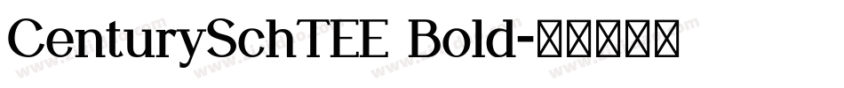 CenturySchTEE Bold字体转换